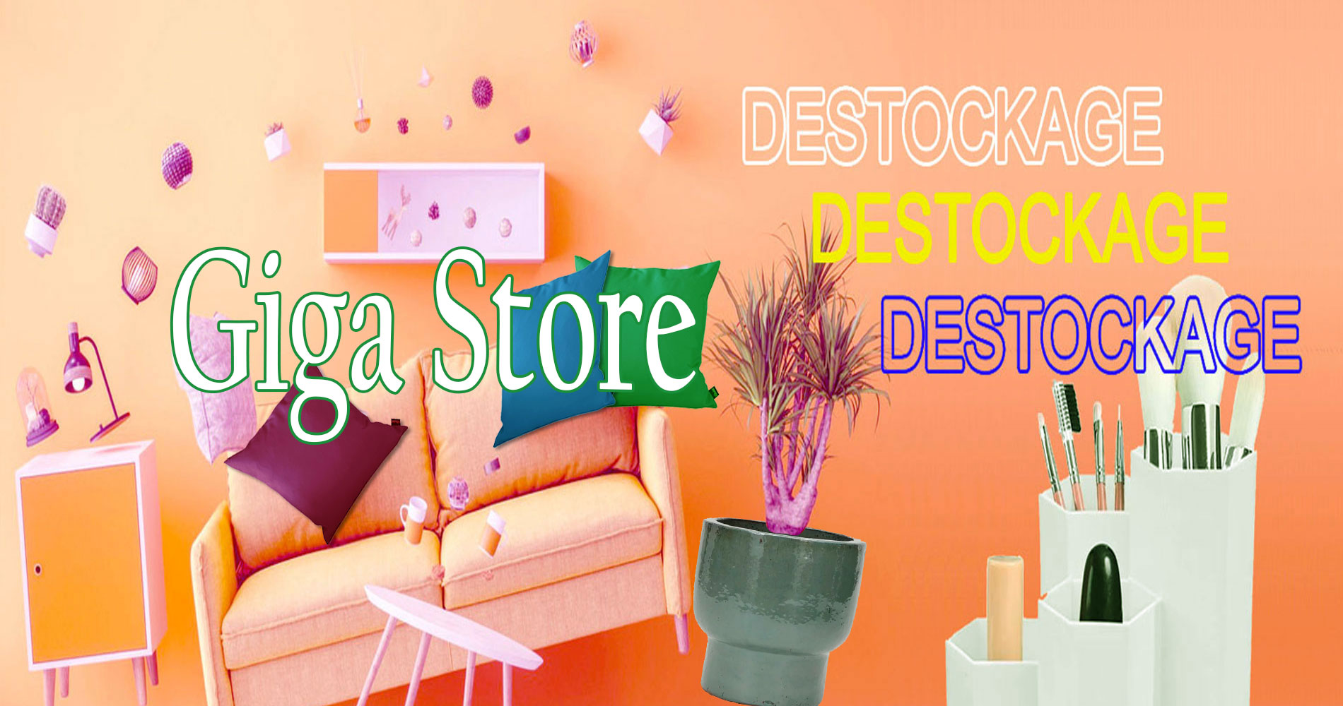 Les magasins discount et solderies pour la maison Giga Store